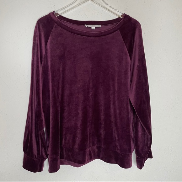LOFT Tops - LOFT velvet sweatshirt